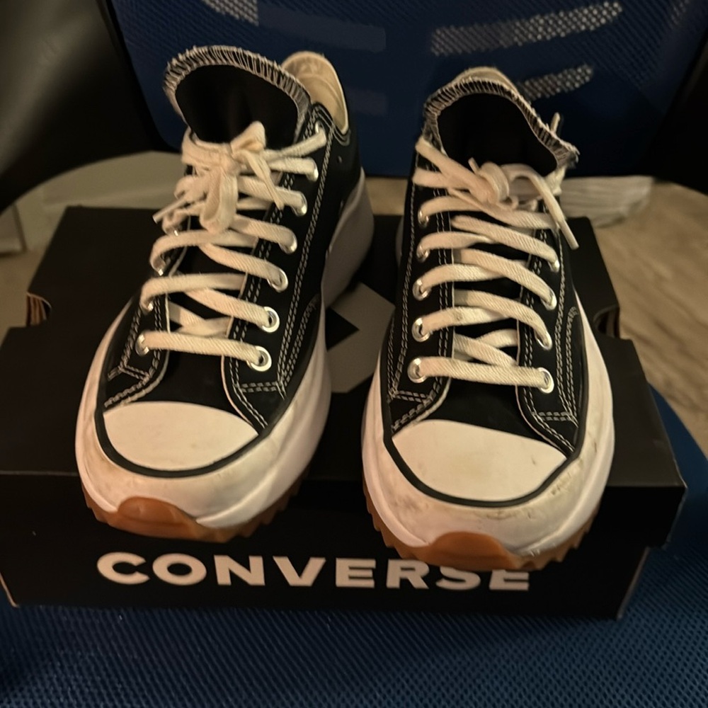 Platform Black Converse sneakers